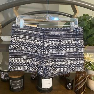 Woven blue Joei blue and white shorts
